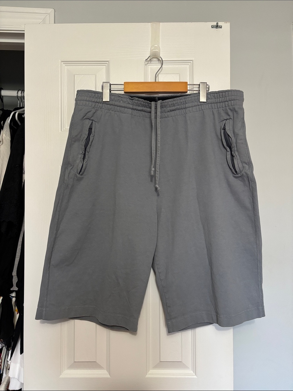 Acne Studios Men's Gray Casual Drawstring Cotton Shorts